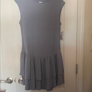 SO Gray Sleeveless Midi Dress